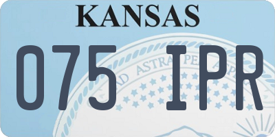 KS license plate 075IPR
