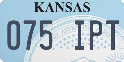 KS license plate 075IPT