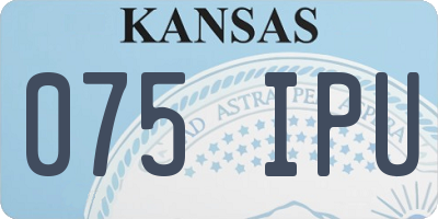 KS license plate 075IPU