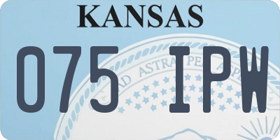 KS license plate 075IPW