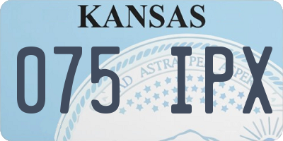 KS license plate 075IPX