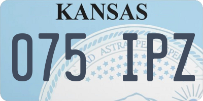 KS license plate 075IPZ