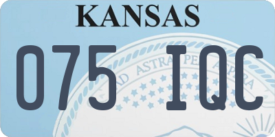 KS license plate 075IQC