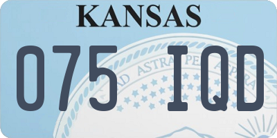 KS license plate 075IQD