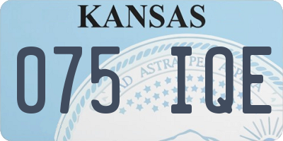 KS license plate 075IQE