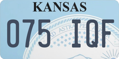 KS license plate 075IQF