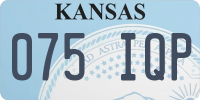 KS license plate 075IQP
