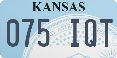 KS license plate 075IQT