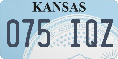 KS license plate 075IQZ