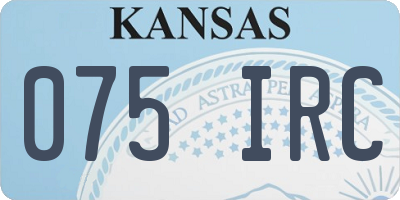 KS license plate 075IRC