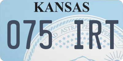 KS license plate 075IRT