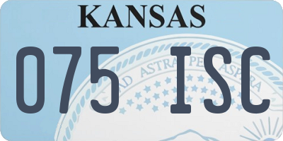 KS license plate 075ISC