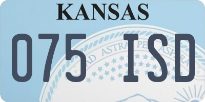 KS license plate 075ISD