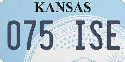 KS license plate 075ISE
