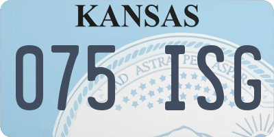 KS license plate 075ISG
