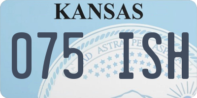 KS license plate 075ISH