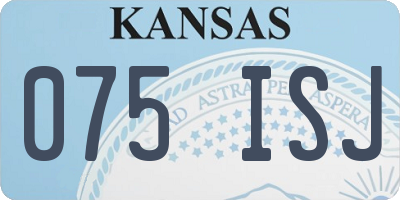 KS license plate 075ISJ