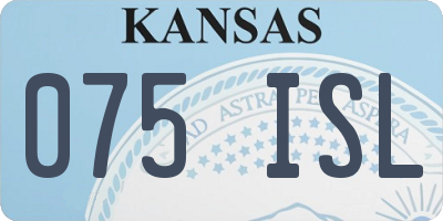 KS license plate 075ISL