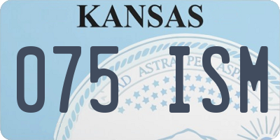 KS license plate 075ISM