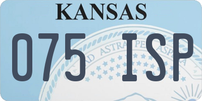 KS license plate 075ISP