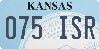 KS license plate 075ISR
