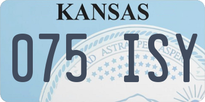 KS license plate 075ISY