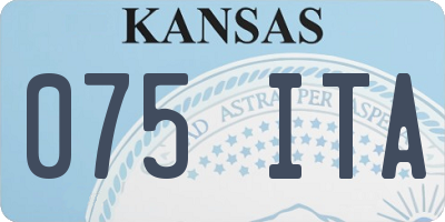 KS license plate 075ITA