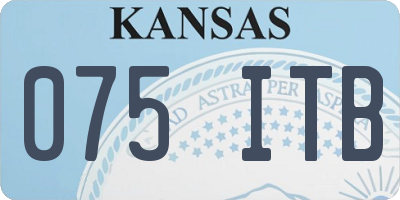 KS license plate 075ITB