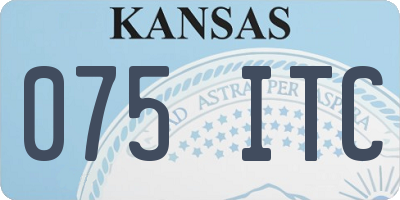 KS license plate 075ITC