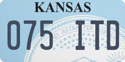KS license plate 075ITD