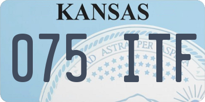 KS license plate 075ITF