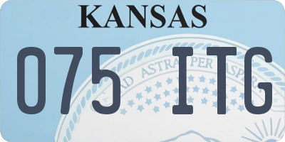 KS license plate 075ITG