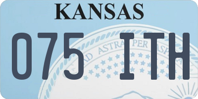 KS license plate 075ITH