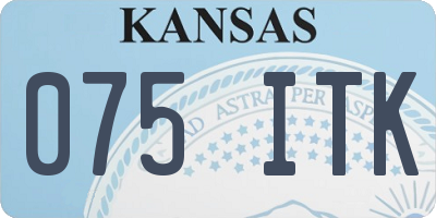 KS license plate 075ITK