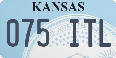 KS license plate 075ITL
