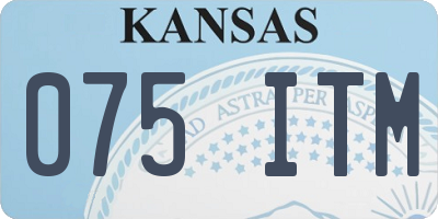 KS license plate 075ITM