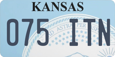 KS license plate 075ITN