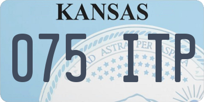 KS license plate 075ITP