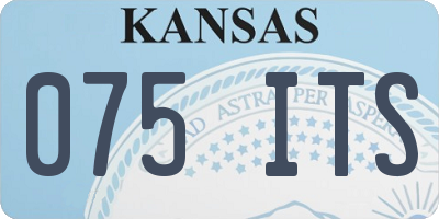 KS license plate 075ITS