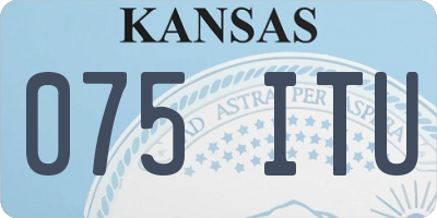 KS license plate 075ITU
