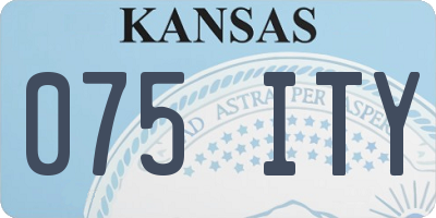 KS license plate 075ITY
