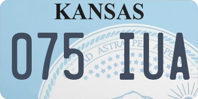 KS license plate 075IUA
