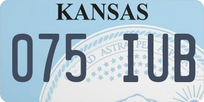 KS license plate 075IUB