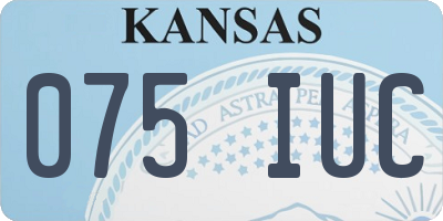 KS license plate 075IUC