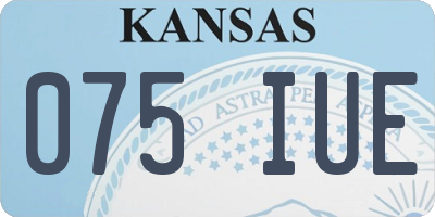 KS license plate 075IUE