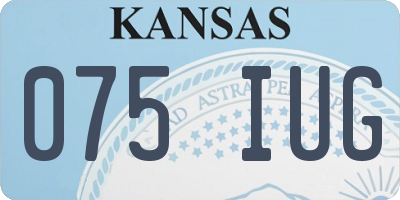 KS license plate 075IUG