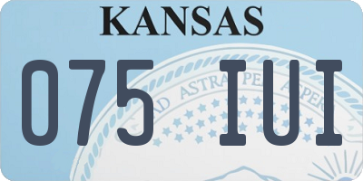 KS license plate 075IUI