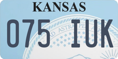 KS license plate 075IUK