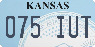 KS license plate 075IUT