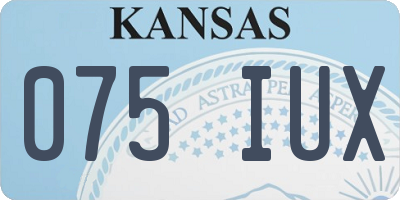 KS license plate 075IUX